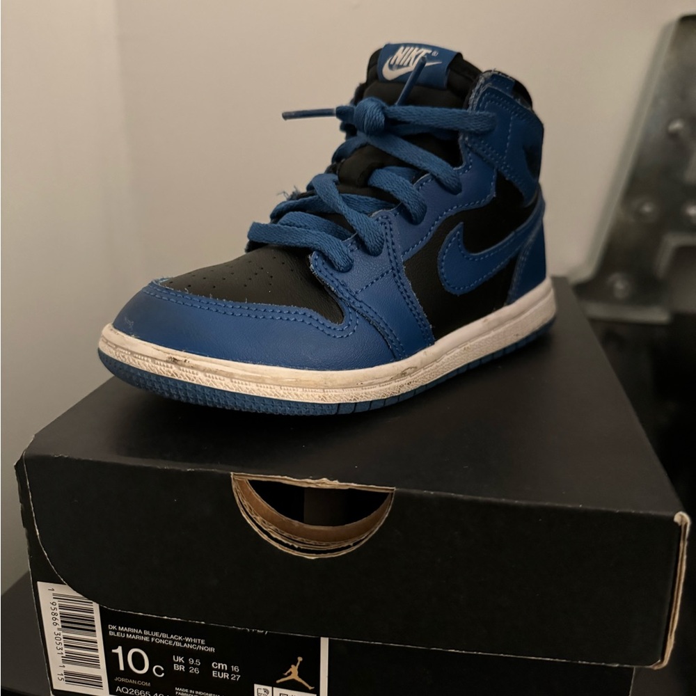 Dark marina blue toddler Jordan 1s